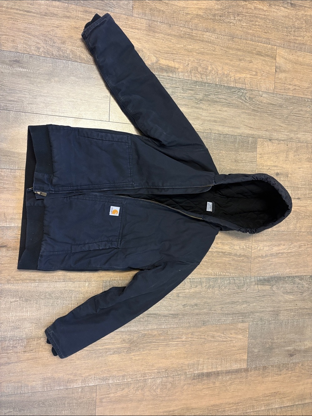 Carhartt Kids' Black Hooded Work Jacket